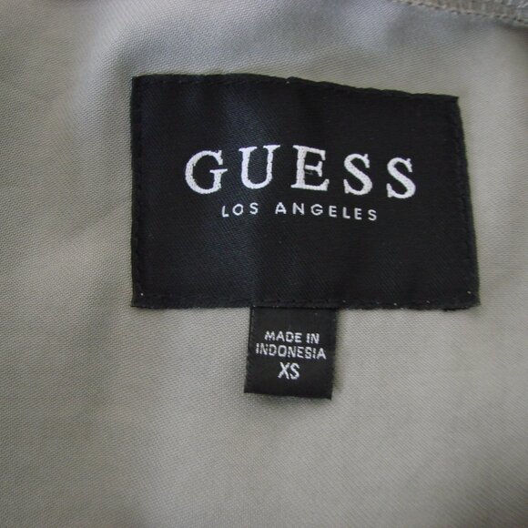 Duster Trench Coat Utility Olive Green Waterfall Front Flowy Size XS Small - Picture 5 of 16